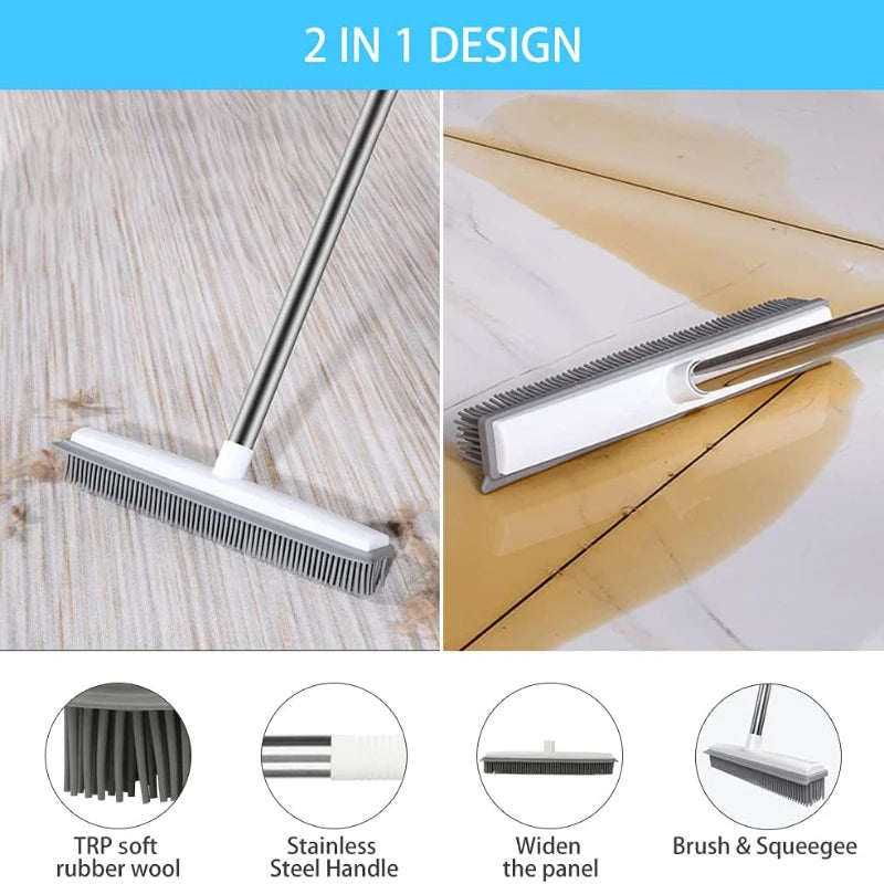 Pet Hair Rubber Broom