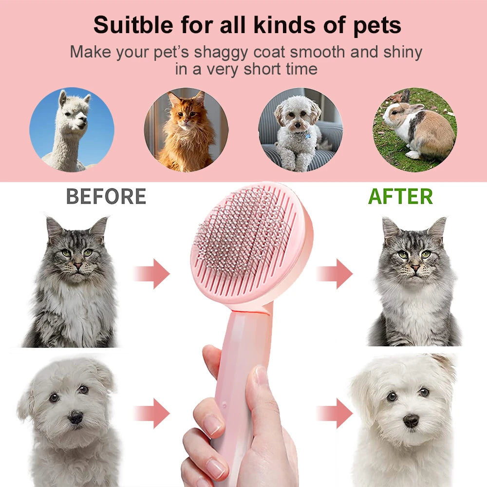 Self-Cleaning Slicker Brush