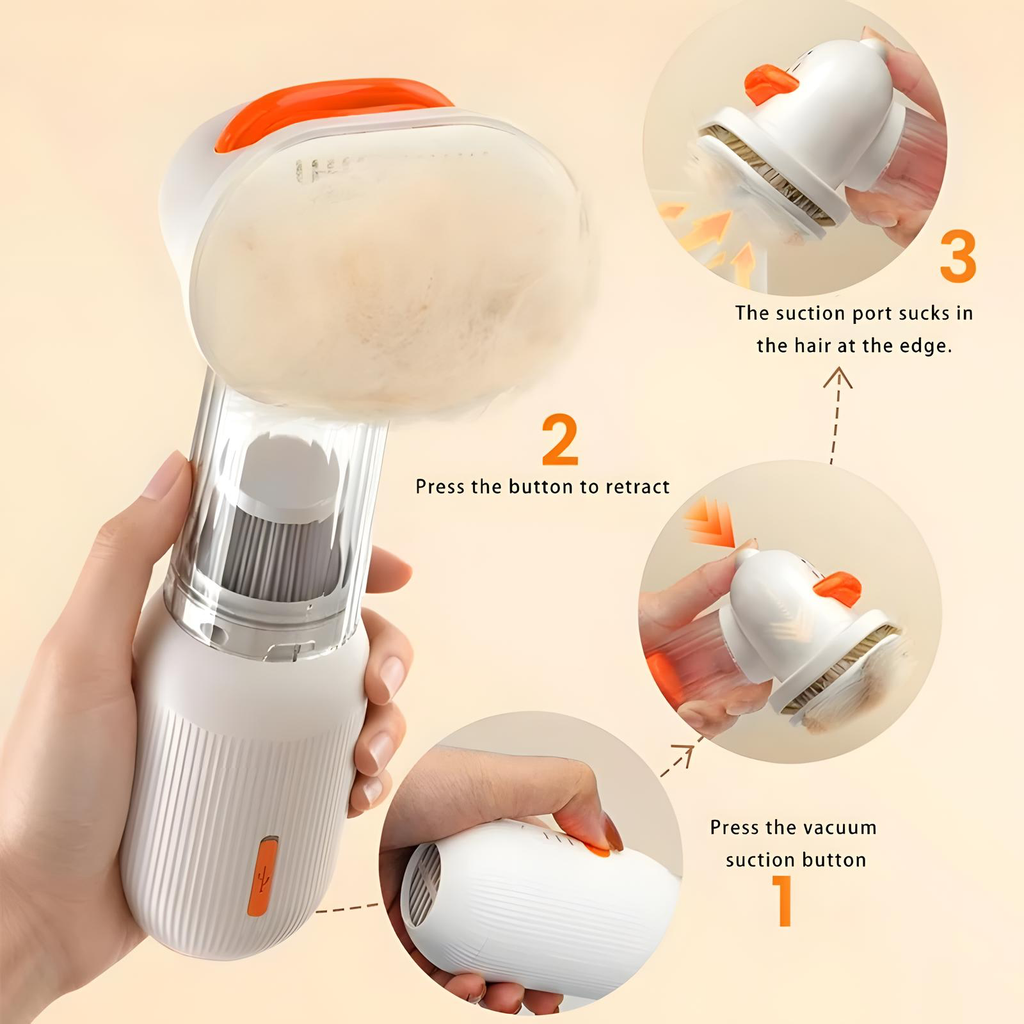 4-in-1 Grooming Vacuum Brush